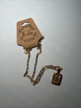 Gold Initial S Pendant Necklace by - Women's Jewelry